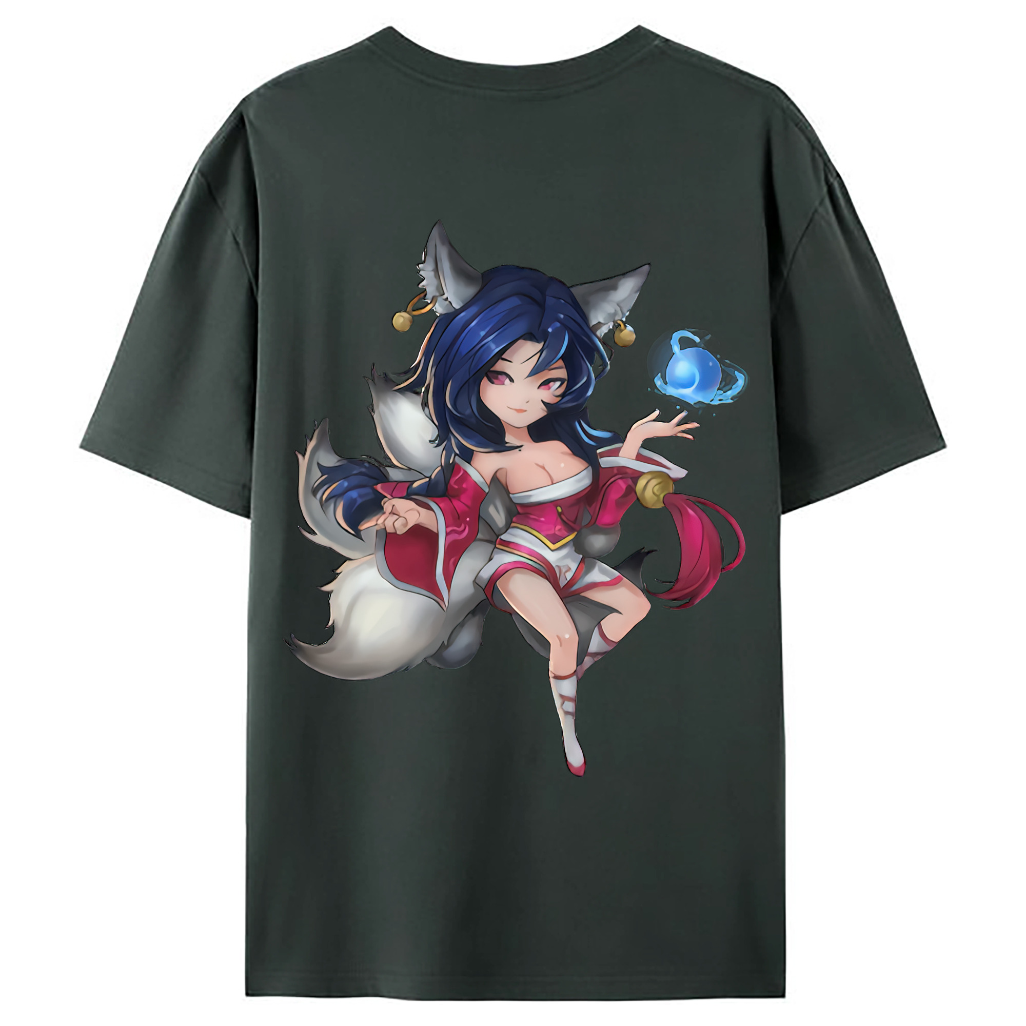 （画像用） リーグ・オブ・レジェンド League of Legends LOL 綿100％ メンズ半袖Tシャツ（バックプリント） 通気性